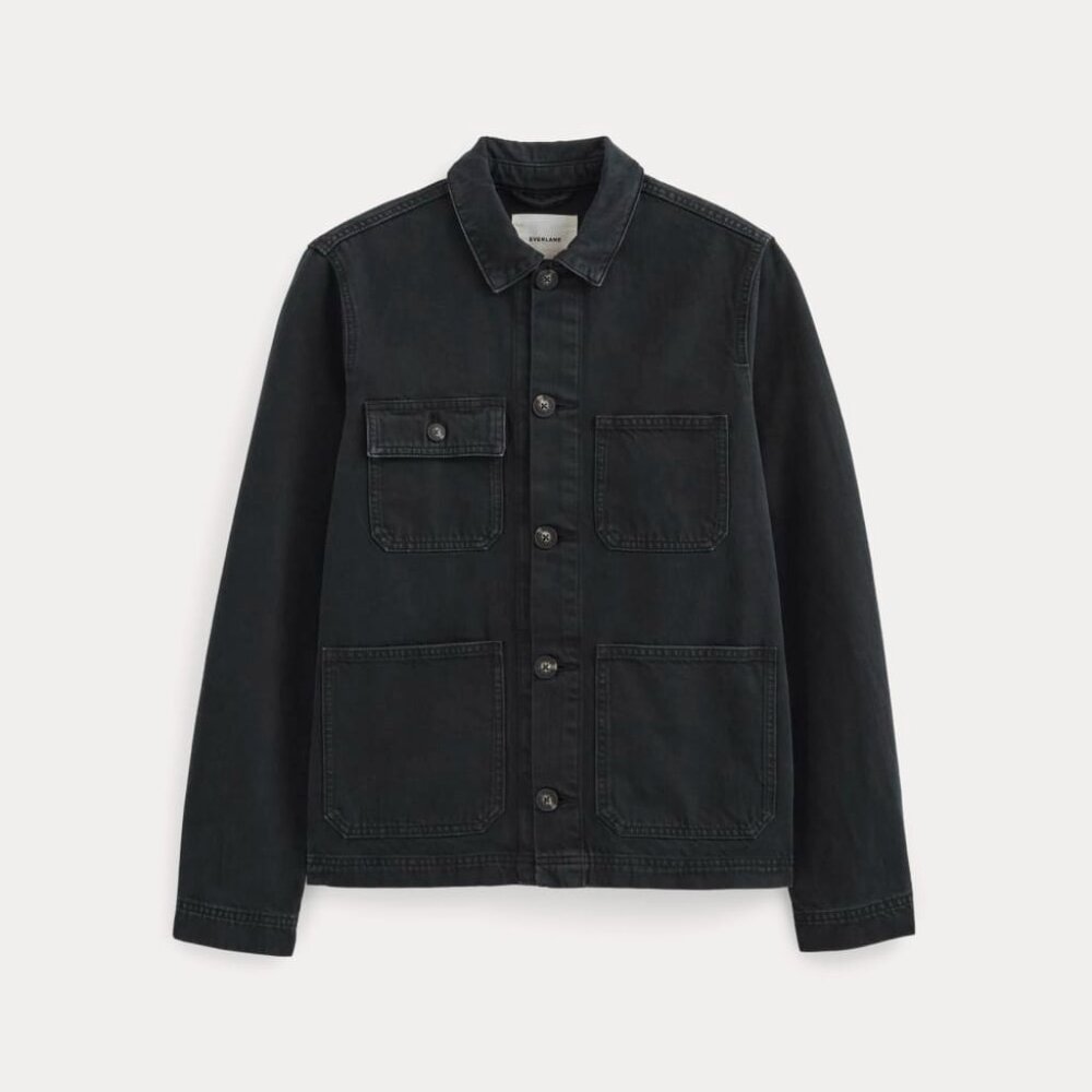 Everlane Men's Denim Utility Jacket in Black (Size Medium)